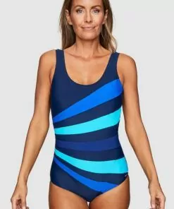 Abecita, action, navy,blå,blue,striper, badedrakt, badetøy