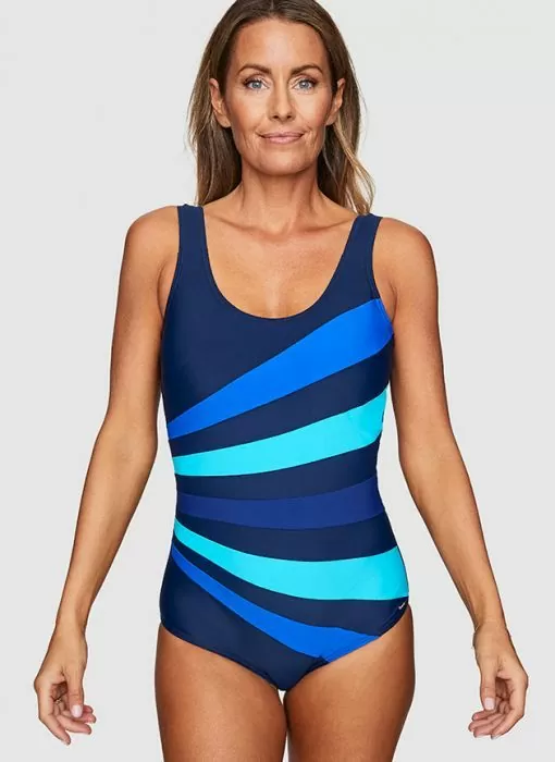 Abecita, action, navy,blå,blue,striper, badedrakt, badetøy