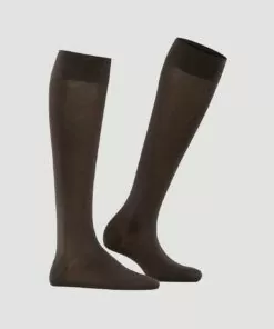 Falke Cotton Touch knestrømpe dark brown