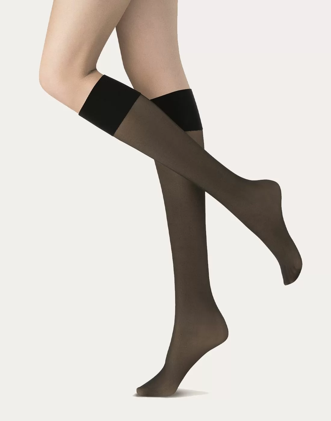 oroblu jeune 20 knestrømpe black svart