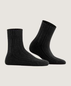 falke bedsock nattsokker ull black