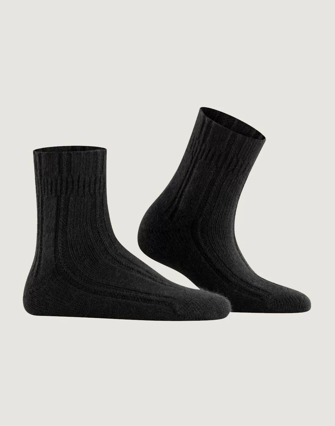 falke bedsock nattsokker ull black