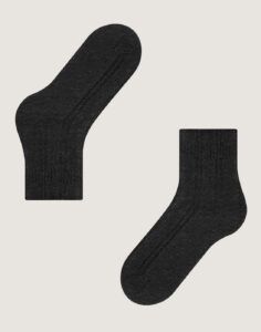 falke bedsock nattsokker ull black