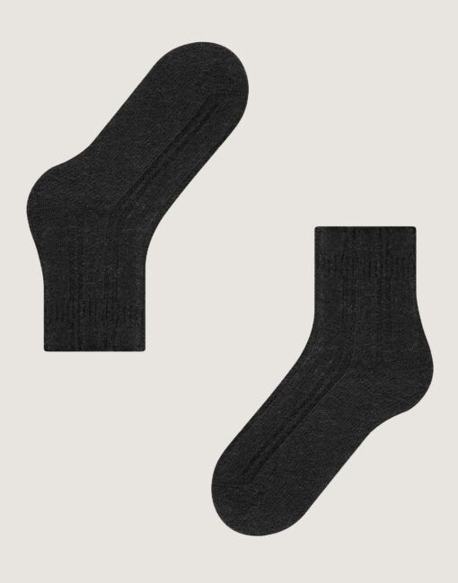 falke bedsock nattsokker ull black