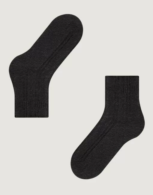 falke bedsock nattsokker ull black