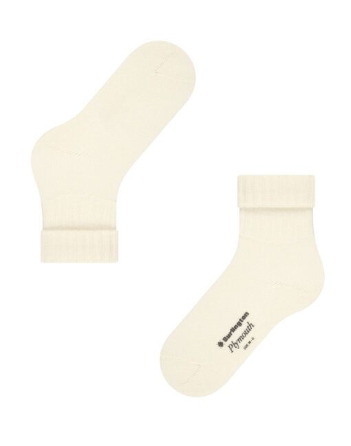 burlington plymouth ullsokk dame wool white