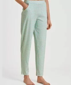 pysjbukse,bukse,kosebukse,nattøy,sleepwear,calida,grønn,bomull