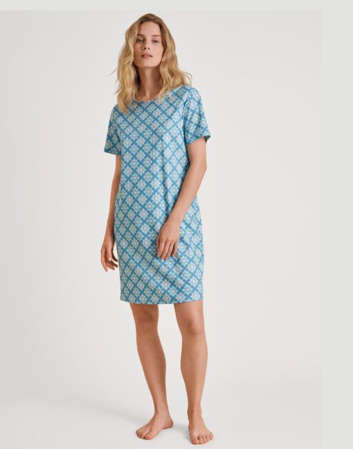 calida,nattkjole,kjole,nattøy,pysj,sleepwear,nightdress,nightgown,daylight,dreams,blå,niagara