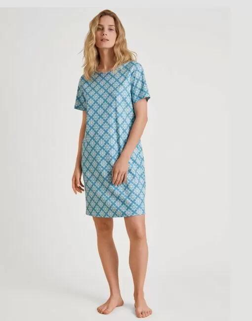 calida,nattkjole,kjole,nattøy,pysj,sleepwear,nightdress,nightgown,daylight,dreams,blå,niagara