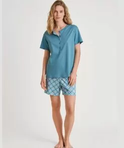calida,pysj,pysjamas,nattøy,shorts,tskjorte,sleepwear,bomull,nightwear