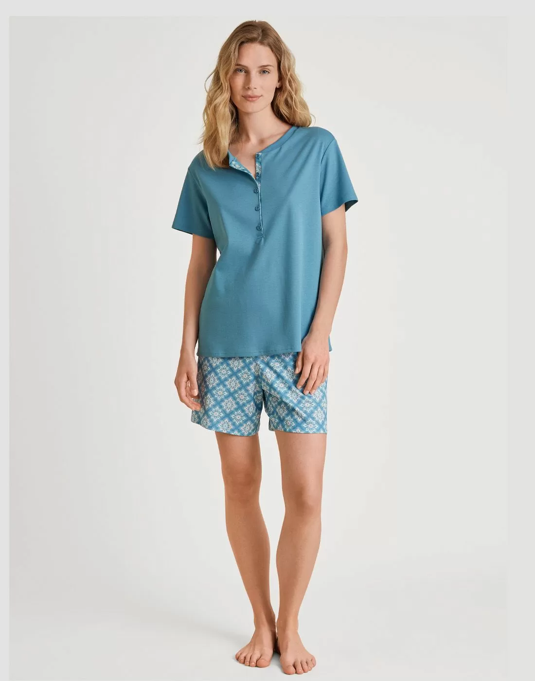 calida,pysj,pysjamas,nattøy,shorts,tskjorte,sleepwear,bomull,nightwear