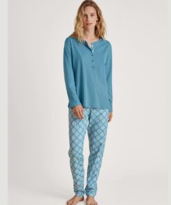 calida,nattøy,pysj,pysjamas,sleepwear,daylight,dreams,blå,bomull,cotton