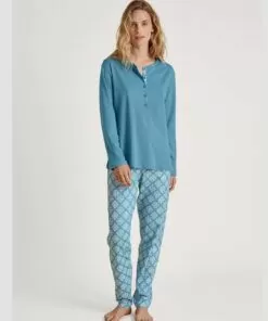 calida,nattøy,pysj,pysjamas,sleepwear,daylight,dreams,blå,bomull,cotton