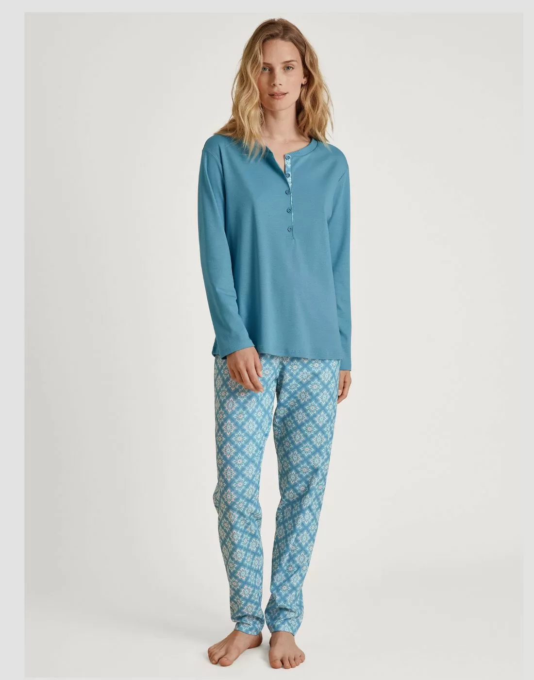 calida,nattøy,pysj,pysjamas,sleepwear,daylight,dreams,blå,bomull,cotton