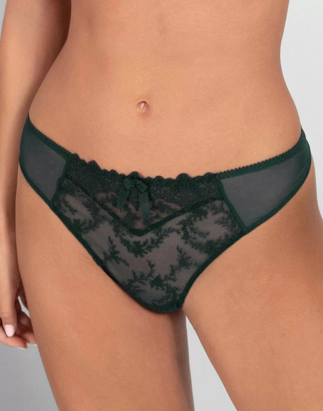 Empreinte, Louise, mørkegrønn, blonder, romantisk