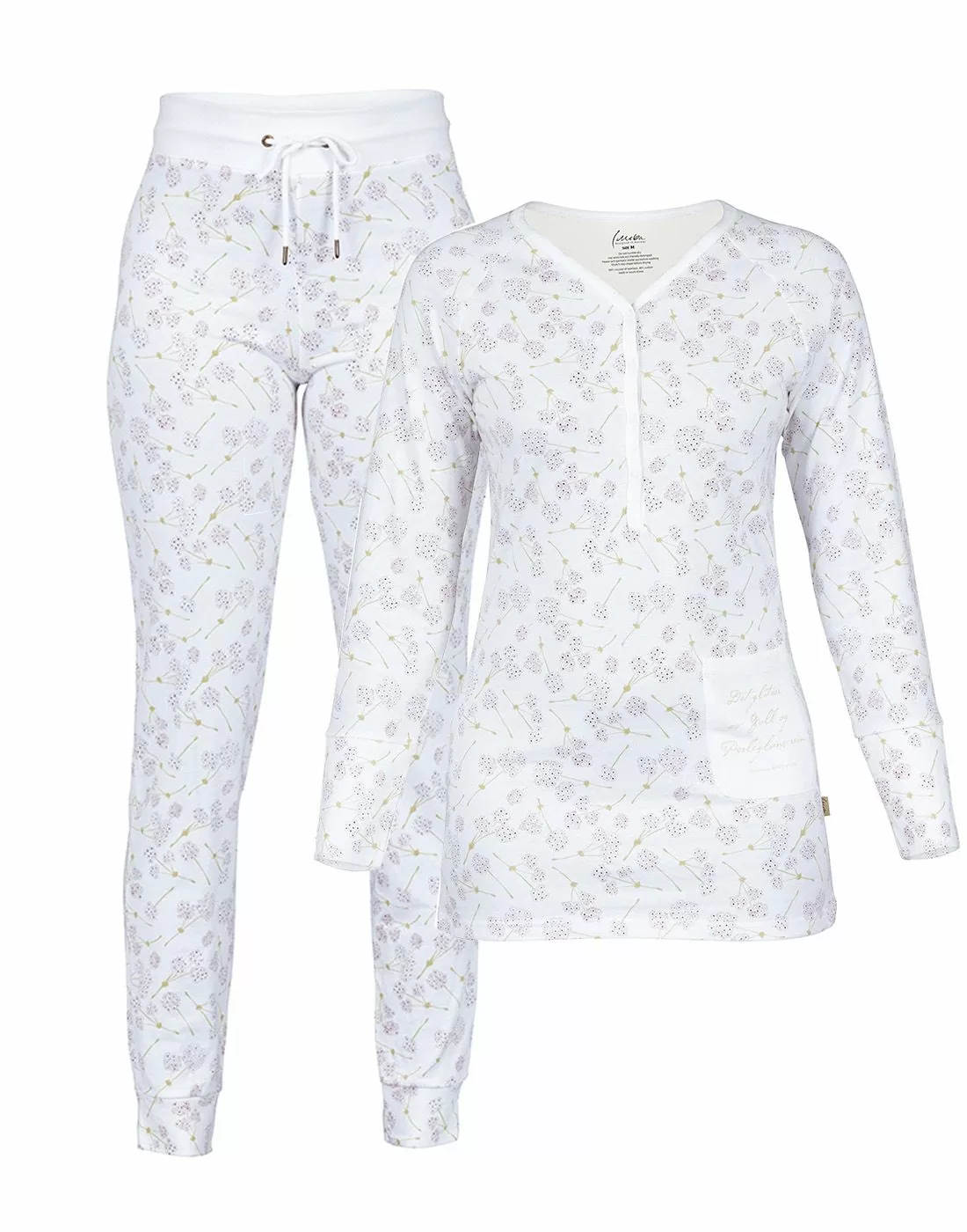 Lilleba, Ragnhild, anisrosa, mønster, nattøy, pysjamas