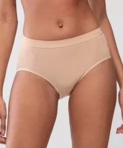 Beige høy truse på underkropp
