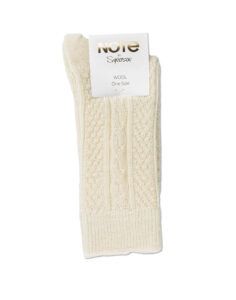 note cable sokk ull offwhite