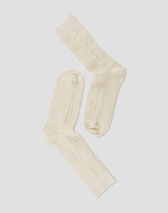 note cable sokk ull offwhite