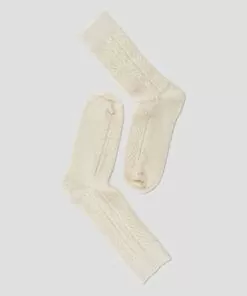 note cable sokk ull offwhite