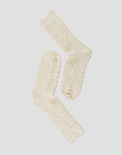 note cable sokk ull offwhite