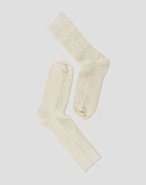 note cable sokk ull offwhite
