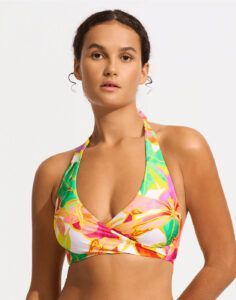 seafolly,bikini,bandeau,uvattert,badetøy,swimbear,bikinitopp,bikinioverdel,spile,wonderland,fuchsiarose,swimwear