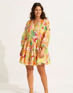 seafolly,fuchsiarose,wonderland,badetøy,beachwear,kjole,strankjole,kaftan,beachwear