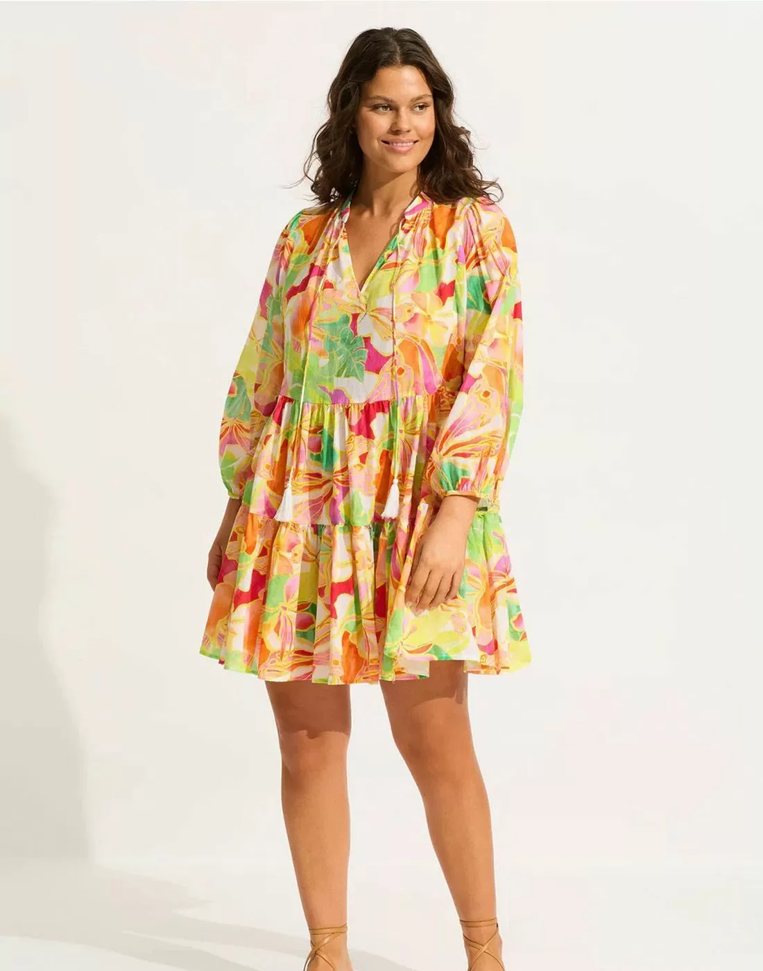 seafolly,fuchsiarose,wonderland,badetøy,beachwear,kjole,strankjole,kaftan,beachwear