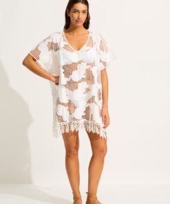 seafolly, mesh, white, hvit, beach, strand
