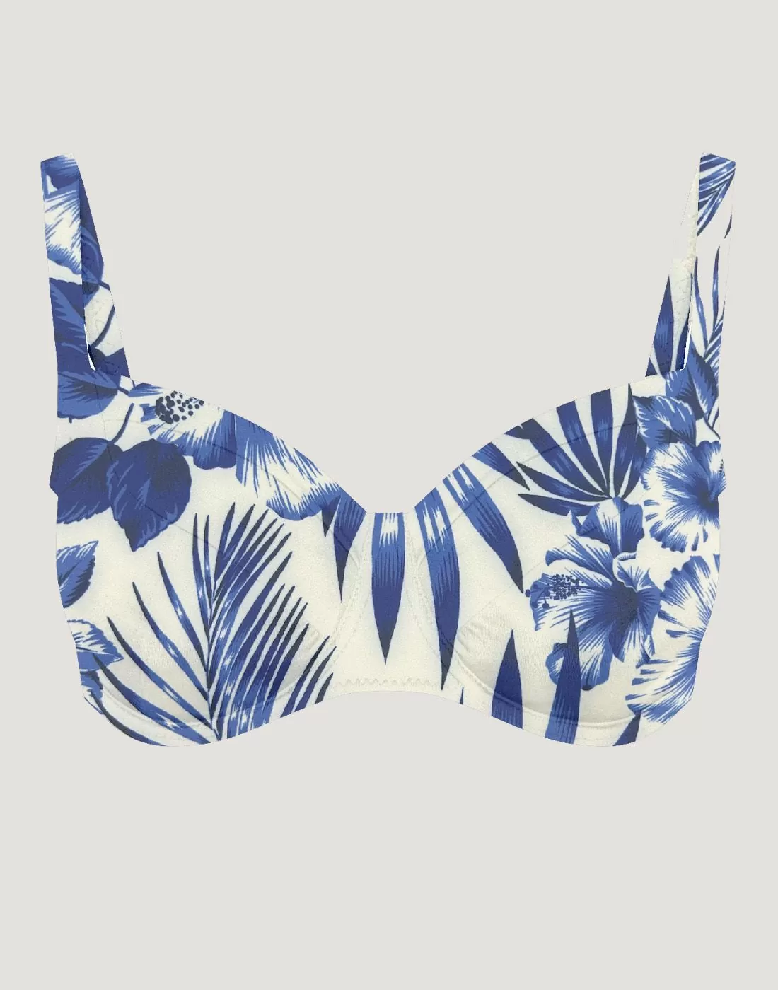 Bikinioverdel i blått og hvitt mønster fra Salta Bad