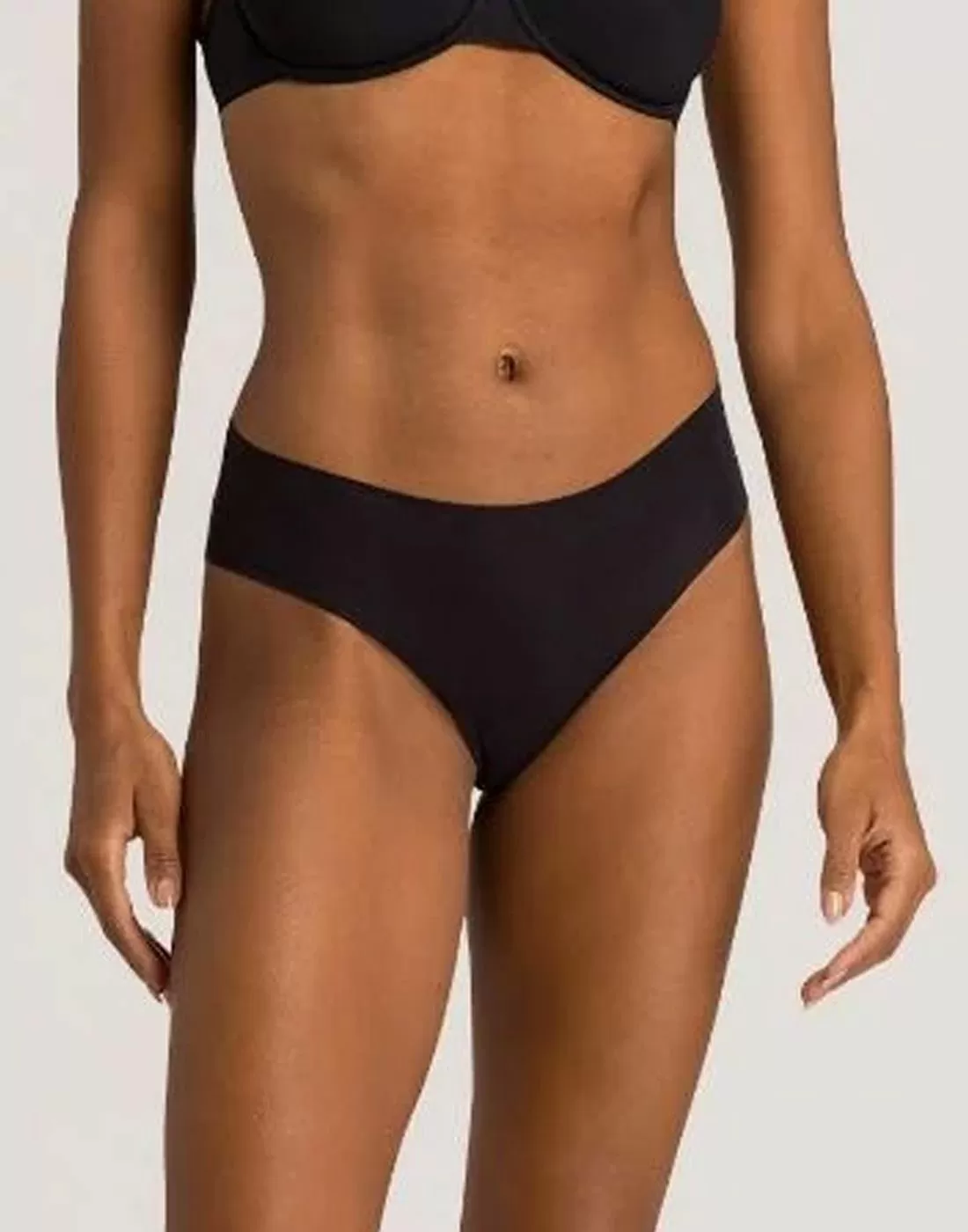 hanro invisible cotton high cut truse svart