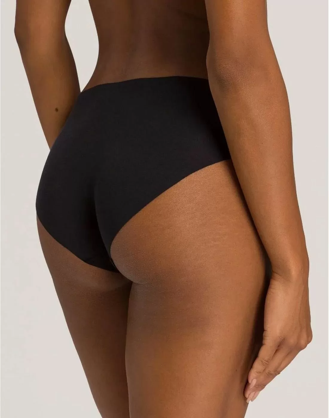 hanro invisible cotton high cut truse svart