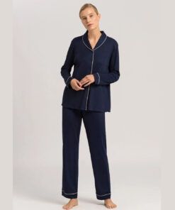 Hanro natural comfort pysj deep navy