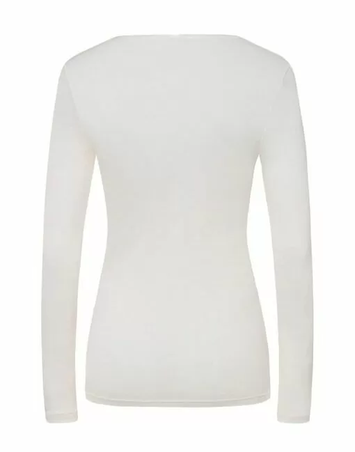 hanro ullundertøy med silke genser offwhite