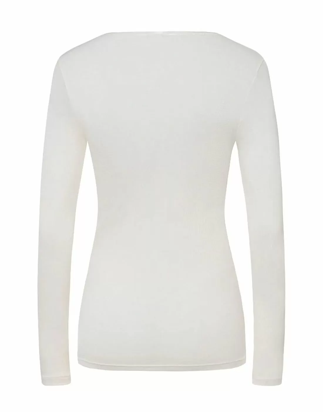 hanro ullundertøy med silke genser offwhite