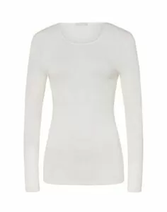 hanro ullundertøy med silke genser offwhite