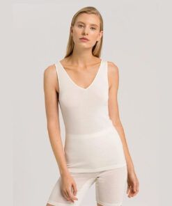 hanro woolen silk ulltopp hvit