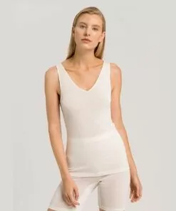 hanro woolen silk ulltopp hvit