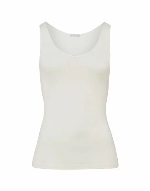 hanro woolen silk ulltopp hvit