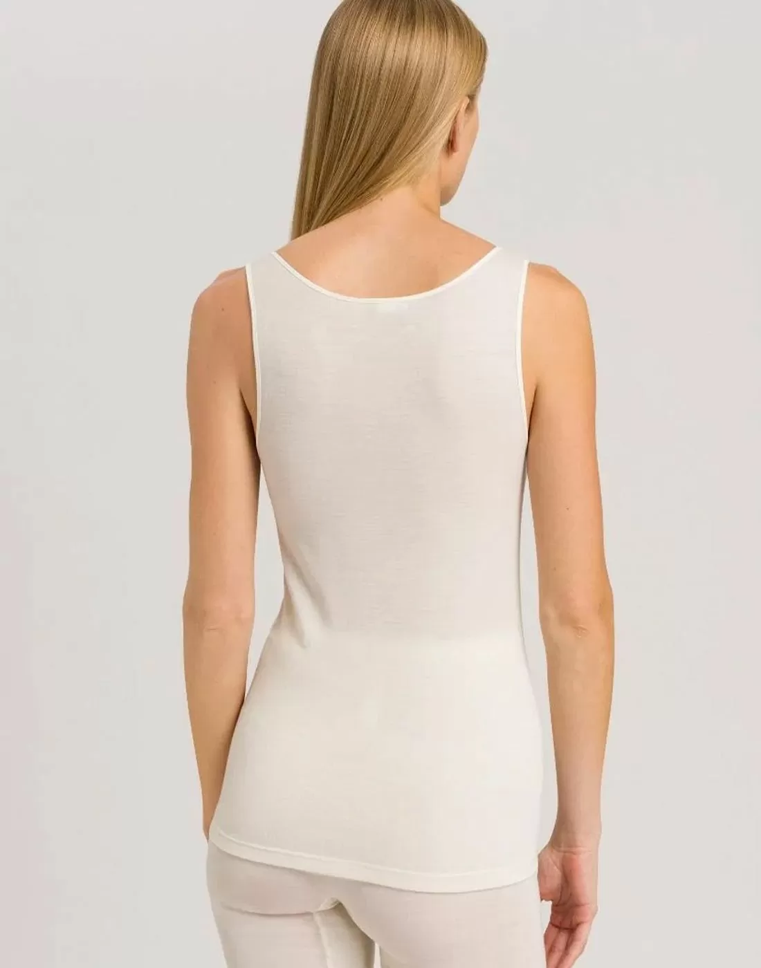 hanro woolen silk ulltopp hvit