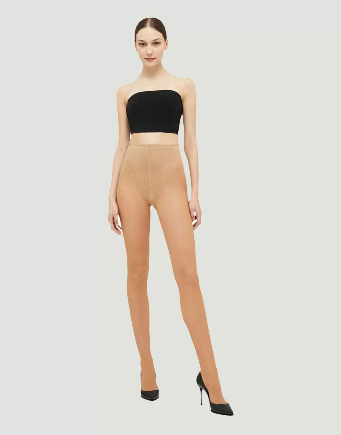 wolford tummy 20 control top strømpebukse gobi beige