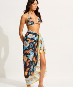 Seafolly, True Navy, Mørkeblå, Mønster, sarong