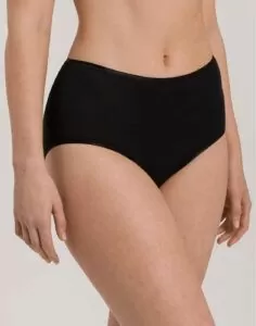 hanro cotton seamless høy truse svart