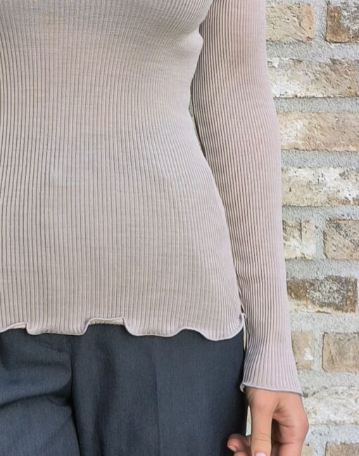 Oscalito Ull Silke Høyhalset Beige