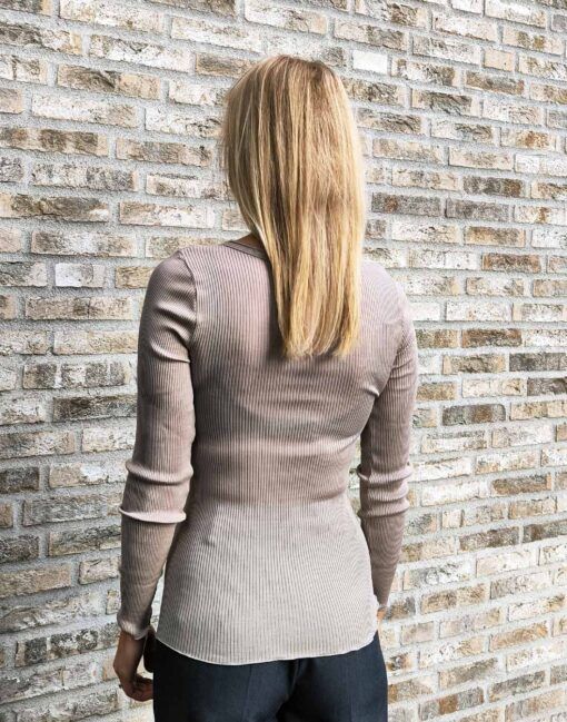 Oscalito ull silke genser beige