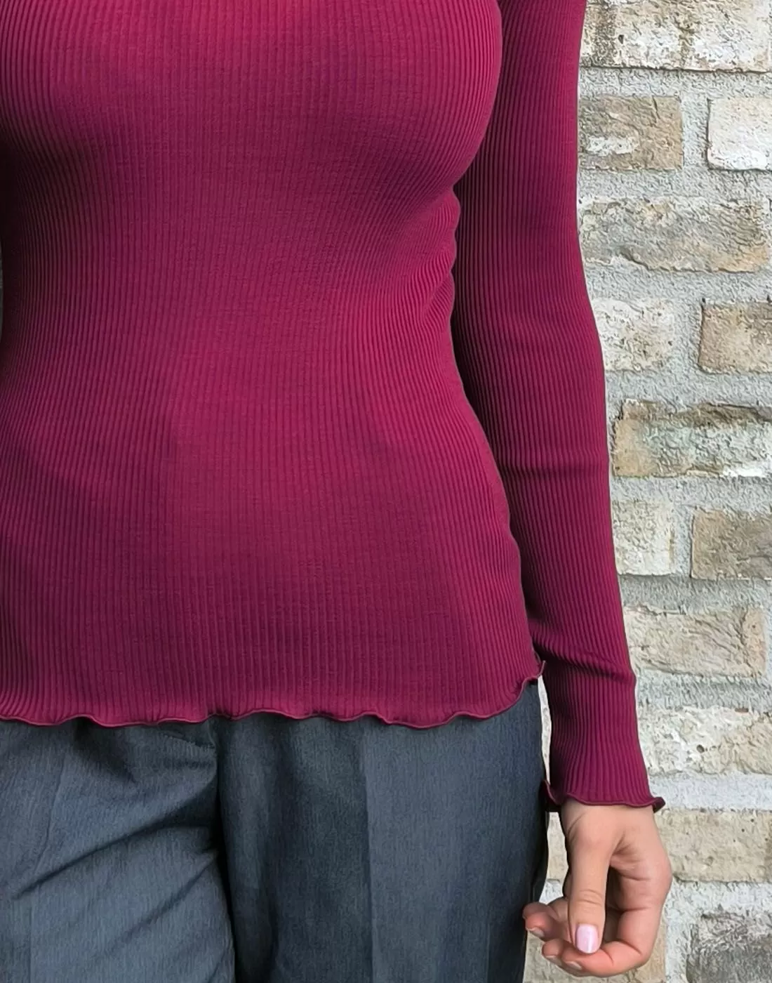 Oscalito ull silke genser sangria