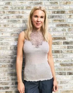 Oscalito topp ull silke blonde