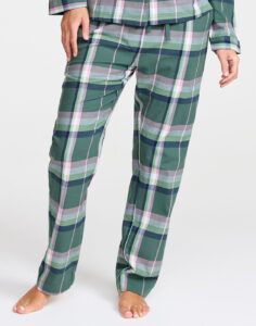 Damella flanellsbukse 70102 forest green