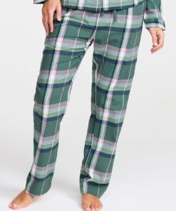 Damella flanellsbukse 70102 forest green